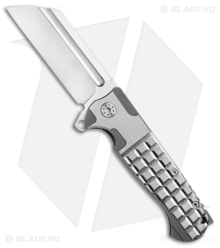 Andre de Villiers Classic Butcher Flipper Knife Satin Knurled (4" Satin) AdV