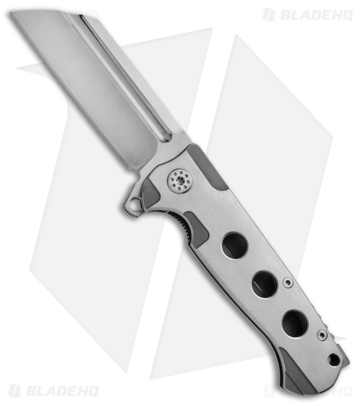 Andre de Villiers Classic Butcher Flipper Knife Satin w/ Holes (4" Satin) AdV