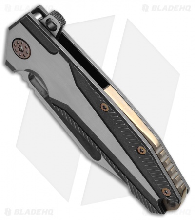 Andre de Villiers Mid-Tech Beast Flipper Knife Black/Bronze (3.75" Two-Tone) AdV