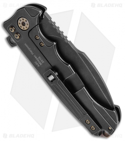 Andre De Villiers Milspec Harpoon Knife Black w/ Bronze HW (3.875" Black) AdV