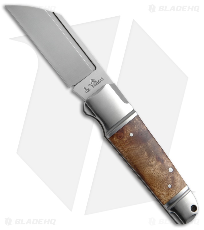 Andre de Villiers Pocket Butcher Slip Joint Knife Burl Wood (2.9" Satin) AdV