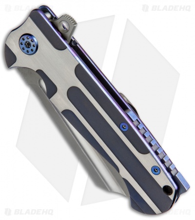 Andre de Villiers Classic Butcher Flipper Knife Purple Milled (4" BB Hamon) AdV 