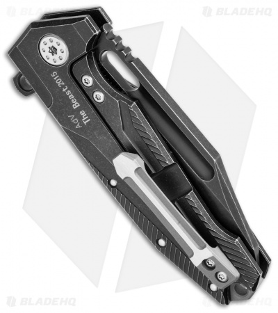 Andre de Villiers Mid-Tech Beast Flipper Knife Distress (3.75" Black SW) AdV