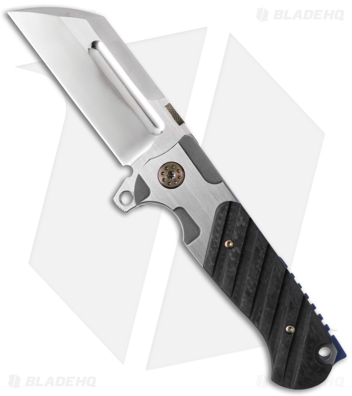 Andre de Villiers Custom Butcher V2 Knife CF/Ano (3.75" Polish) AdV