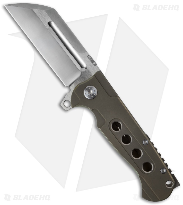 Andre de Villiers Mid-Tech Butcher V2 Frame Lock Knife Ano (3.75" Satin) AdV