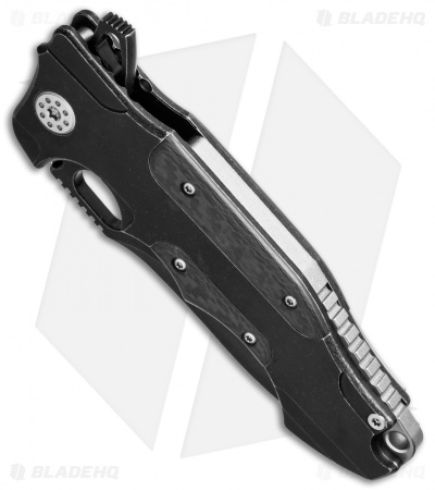 Andre de Villiers Hummer Flipper Knife Titanium/Carbon Fiber (4.25" Black SW)