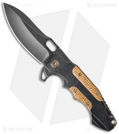 Andre de Villiers Hummer Flipper Knife Titanium/Kevlar (4.25" Black SW)