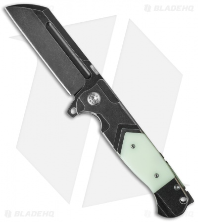 Andre de Villiers Custom Mega Butcher Knife Distress/Glow (4.5" Black SW) AdV