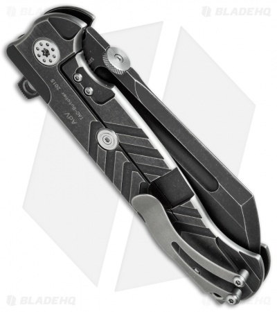 Andre de Villiers Custom Mega Butcher Knife Distress/Glow (4.5" Black SW) AdV