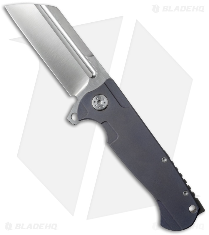 Andre de Villiers Mid-Tech Butcher Frame Lock Knife Plum (3.75" Satin) AdV