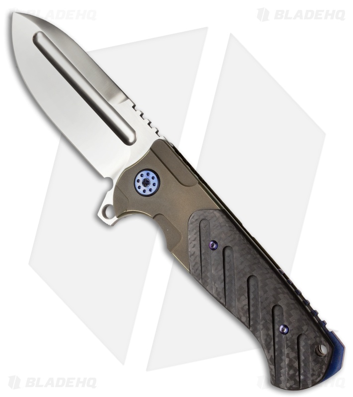 Andre de Villiers Custom Pathfinder Flipper Carbon Fiber/Olive (3.75" Satin) AdV