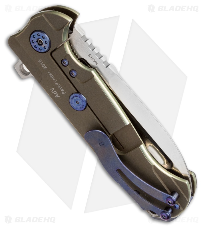 Andre de Villiers Custom Pathfinder Flipper Carbon Fiber/Olive (3.75" Satin) AdV