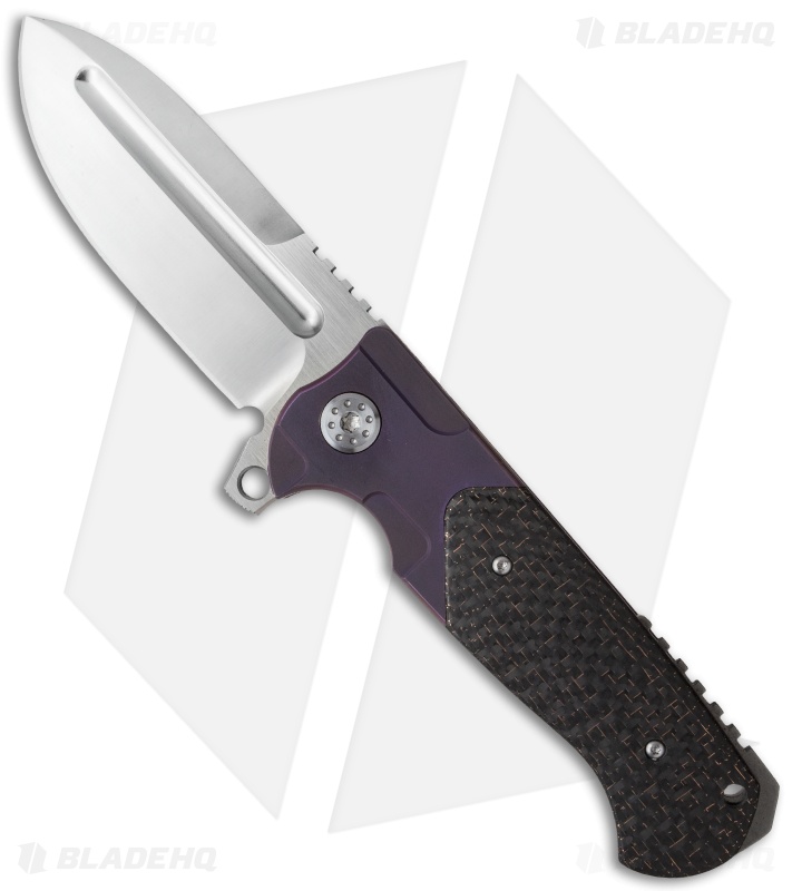Andre de Villiers Mid-Tech Pathfinder Knife LSCF/Violet (3.75" Satin) AdV