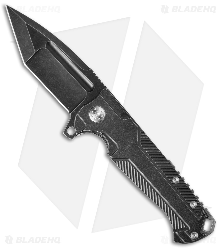 Andre de Villiers Ronin Flipper Knife Titanium (3.875" Black SW) AdV