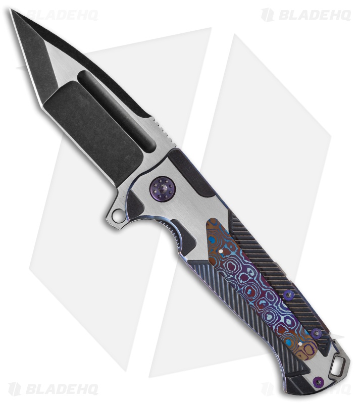 Andre de Villiers Custom Ronin Flipper Knife Titanium (3.875" Two-Tone) AdV