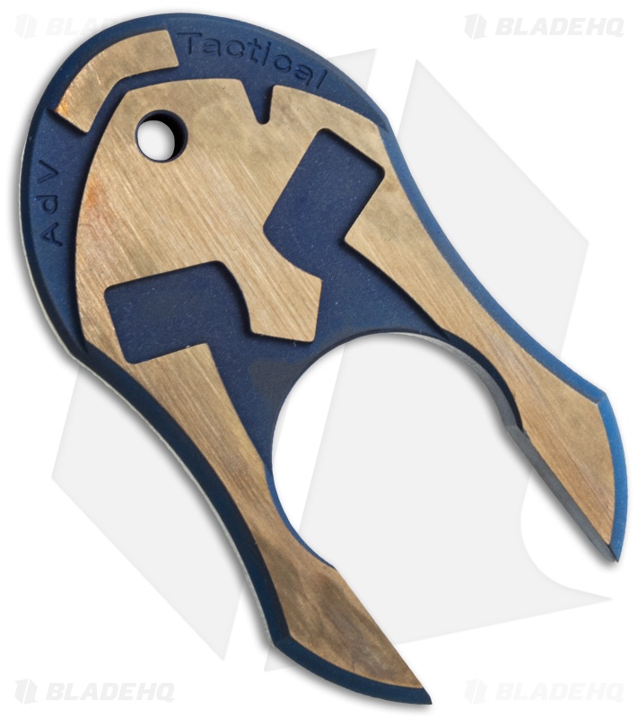 Andre de Villiers AdV Tactical Spartan Pocket Knuck V2 - Bronze/Blue Titanium