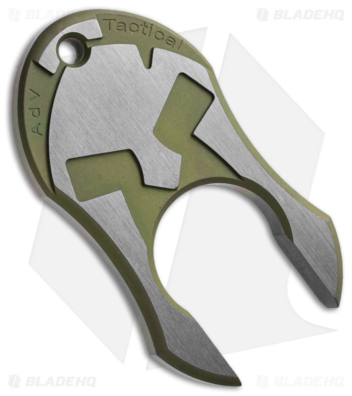Andre de Villiers AdV Tactical Spartan Pocket Knuck V2 - Green/Satin Titanium