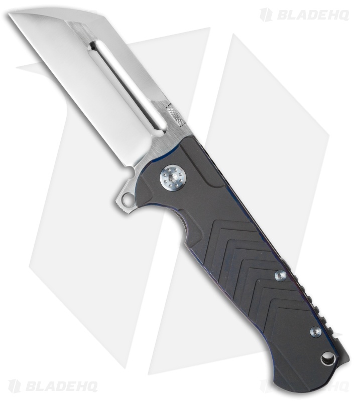 Andre de Villiers Mid-Tech Butcher V2 Knife Dark Blue/Purple (3.75" Satin) AdV
