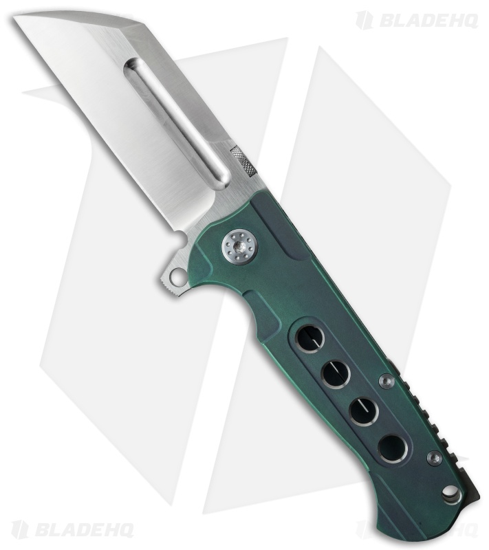 Andre de Villiers Mid-Tech Butcher Frame Lock Knife Toxic (3.75" Satin) AdV