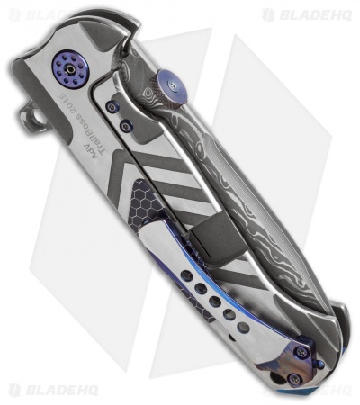 Andre de Villiers TrailBoss Knife Arrow Titanium/C-Tek (3.875" Damascus) AdV