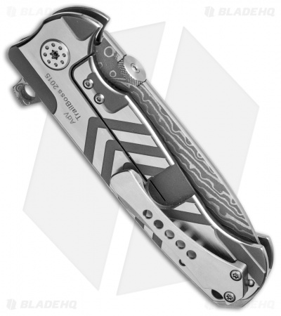 Andre de Villiers TrailBoss Knife Arrow Titanium (3.875" Damascus) AdV