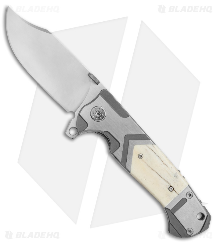 Andre De Villiers Custom Bowie Knife White Bone (Satin) AdV