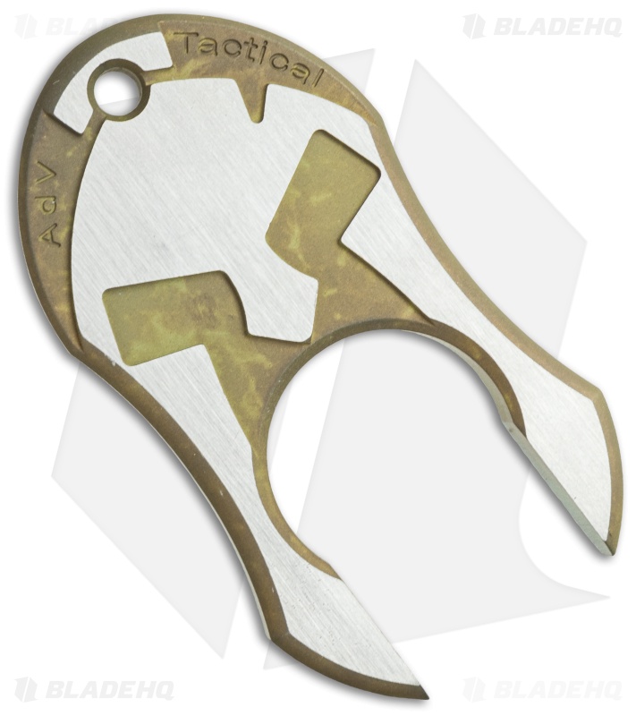 Andre de Villiers AdV Tactical Spartan Pocket Knuck V2 - Satin/Gold Titanium