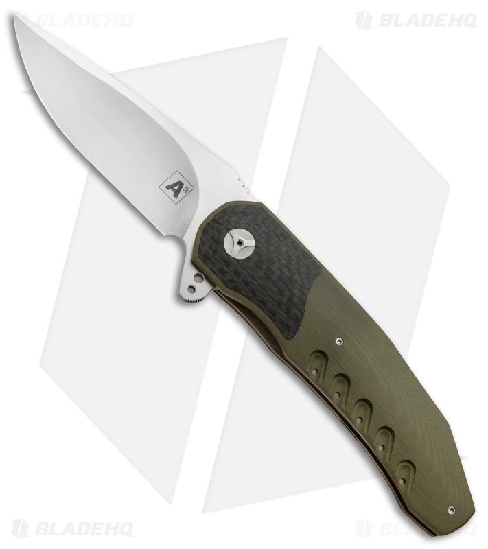 A2 Andre Thorburn/Van Heerden A3 Flipper Knife Olive G-10/CF (3.75" Satin)