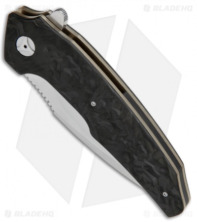 A2 Andre Thorburn/Van Heerden A6 Flipper Knife Marble Carbon Fiber (3.5" Satin)