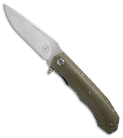 Andre Thorburn Custom L51 Flipper Knife Olive Green G-10 (3.75" Satin) 