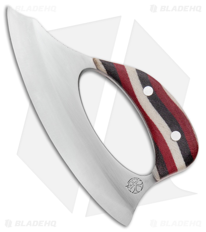 Andreas Kalani Custom Skinner Pro Canvas Micarta Red/Black/White (Satin 80CRV2)