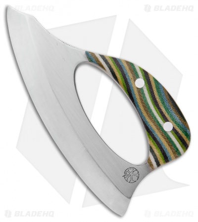Andreas Kalani Custom Skinner Pro Canvas Micarta Yellow/Green (Satin 80CRV2)