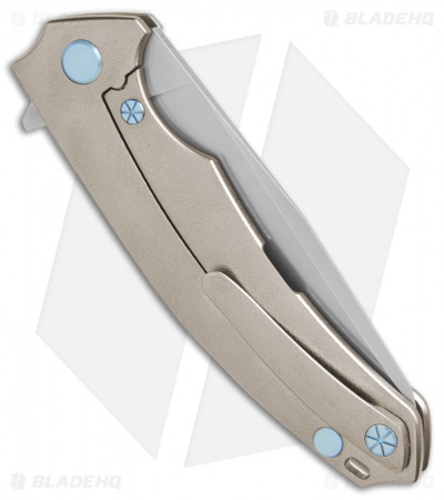 Andrei Sander Provocator Flipper Frame Lock Knife Orange Peel Ti (4" Satin)