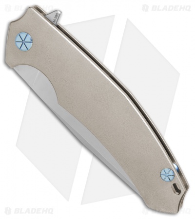 Andrei Sander Provocator Flipper Frame Lock Knife Orange Peel Ti (4" Satin)