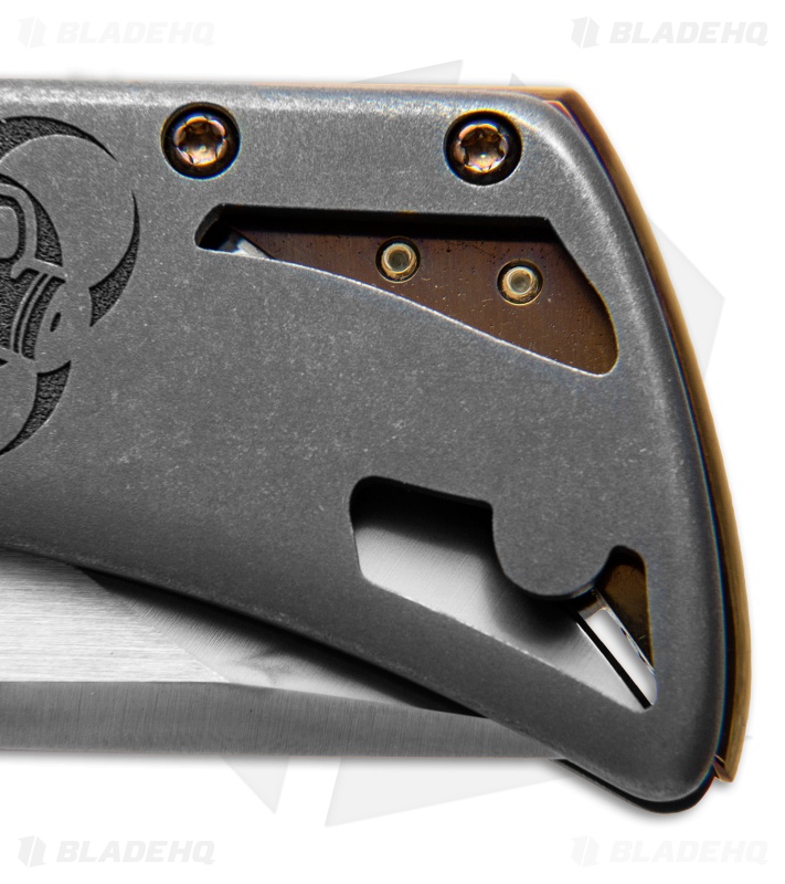 Barrett Custom Honor Tanto Frame Lock Knife Gray Titanium (3.5" Hamon)