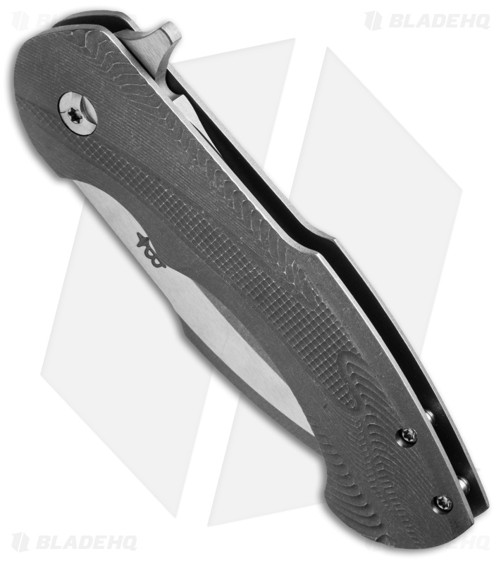 Rick Barrett Fallout Mid-Tech Titanium Flipper Knife (3.5" Two-Tone) USA