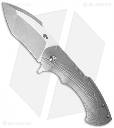Rick Barrett Fallout Mid-Tech Titanium Flipper Knife (3.5" Two-Tone) USA