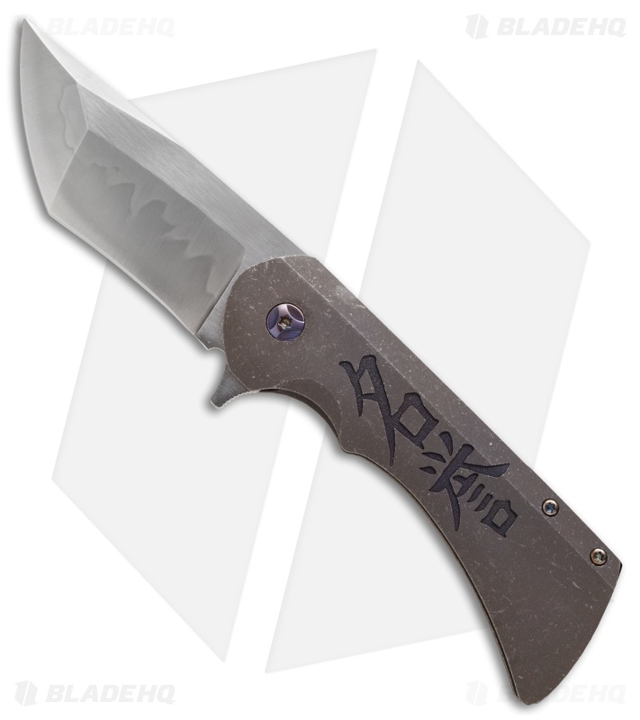 Rick Barrett Custom Honor Tanto Proto Flipper Knife (3.5" Hamon) 1 of 2