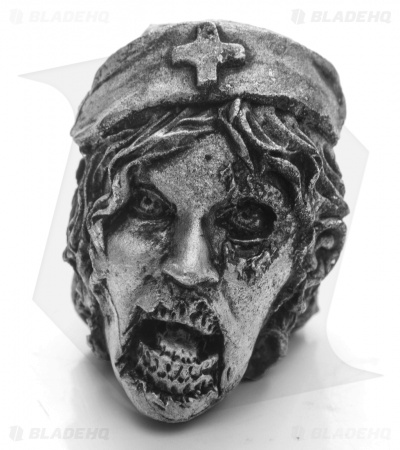 Barrett Custom Zombie Nurse Skull Bead - Pewter/Silver