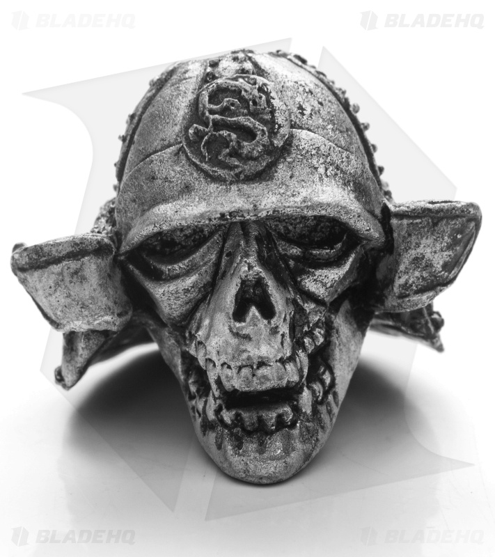 Barrett Custom Samurai Skull Bead - Pewter/Silver