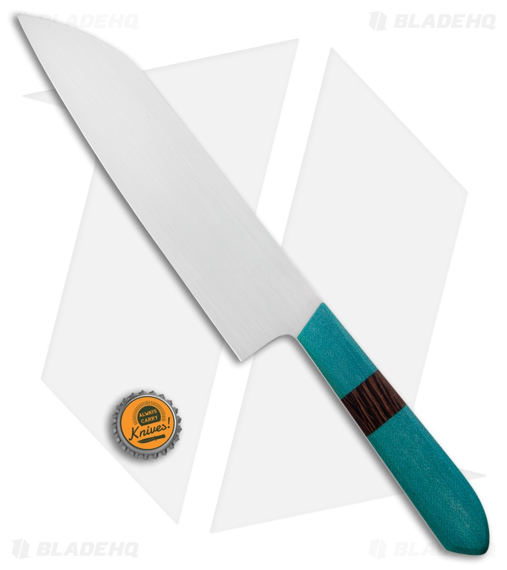 Mattia Borrani Teal Hanscarta Chef's 7" Santoku 