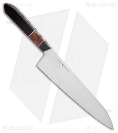 Mattia Borrani Gyuto Black Paper Micarta Burl/CF (8")