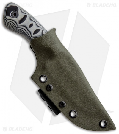 Bill Coye Ridgeback Custom Fixed Blade Knife Winter Camo G10 (3.25" Acid Wash)