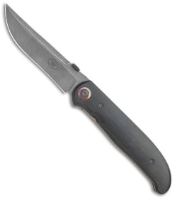 Bob Terzuola Custom ATCF Liner Lock Knife Carbon Fiber (4.125" Stonewash)