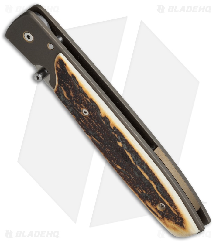 Bob Terzuola Custom Talon Liner Lock Knife Stag (3.5" Polish) 