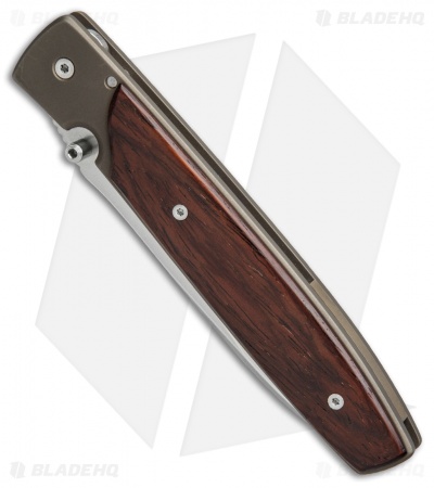 Bob Terzuola Custom Talon Liner Lock Knife Cocobolo Wood (3.5" Polish) 