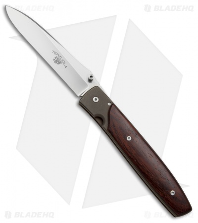 Bob Terzuola Custom Talon Liner Lock Knife Cocobolo Wood (3.5" Polish) 