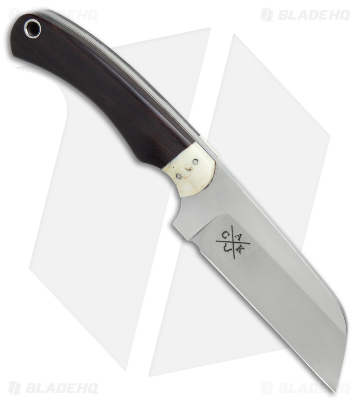 Boekoe Knives Aloe Chopper Fixed Blade Knife Ebony/Warthog Ivory (4.1" Satin)