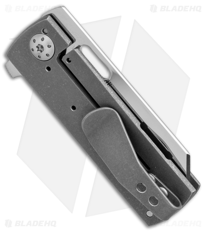 Brad Zinker Custom Mini Tanto Flipper Knife Titanium (1.875" Polished)