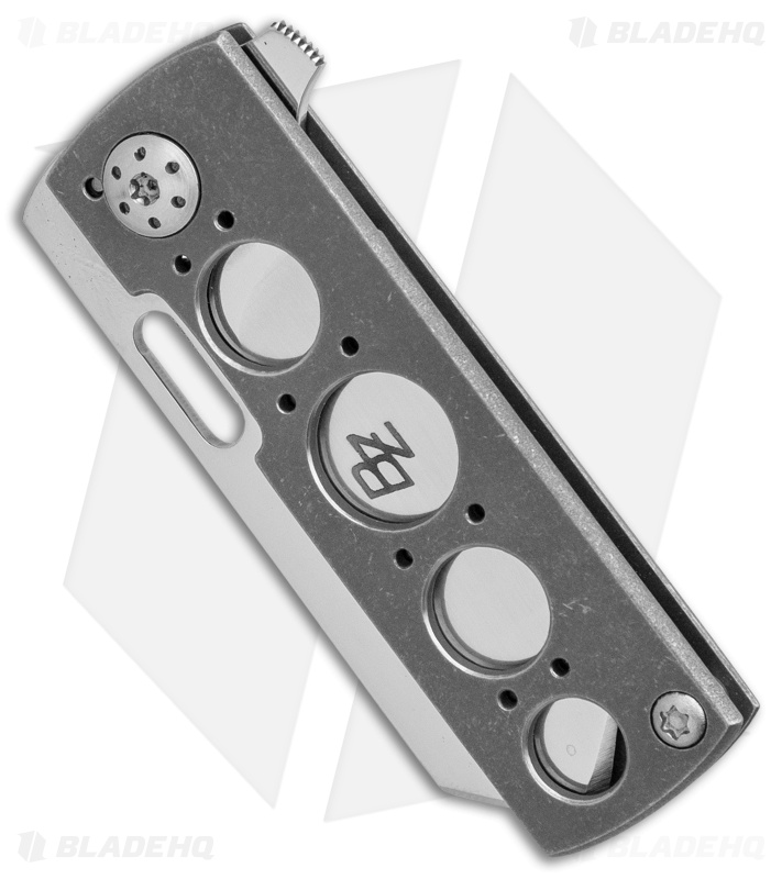 Brad Zinker Custom Mini Tanto Flipper Knife Titanium (1.875" Polished)